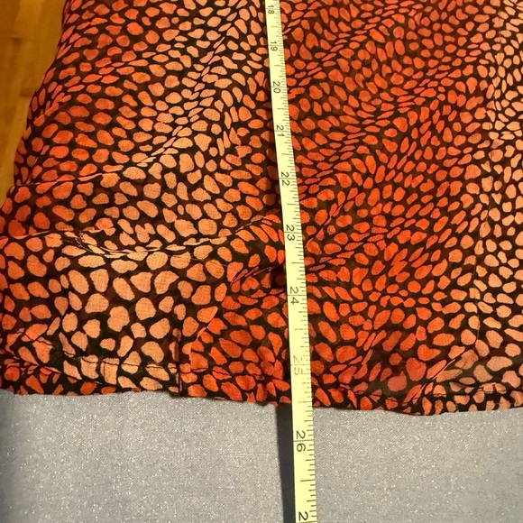 Lane Bryant Red and Black Relaxed Tie Front Blouse - Picture 4 of 6